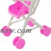 Baby Infant Carriage Stroller For Kelly Doll,Plastic Furniture Mini Doll Stroller Toys Pink Kids Gift   